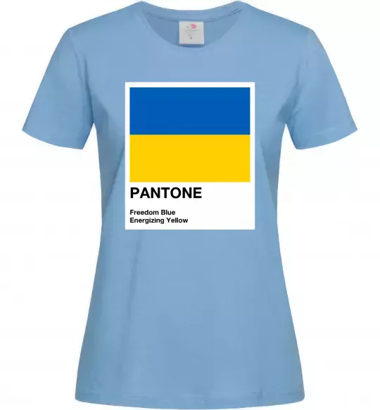 Женская футболка Pantone Український прапор Голубой фото