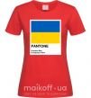 Жіноча футболка Pantone Український прапор Червоний фото