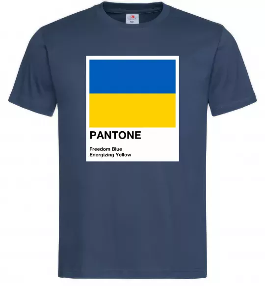 Мужская футболка Pantone Український прапор Темно-синий фото