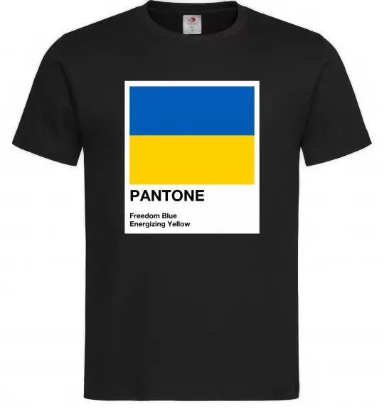 Мужская футболка Pantone Український прапор Черный фото