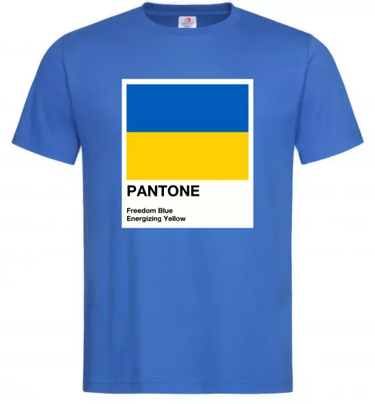Мужская футболка Pantone Український прапор Ярко-синий фото