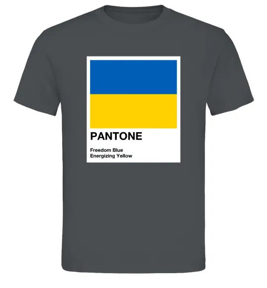Мужская футболка Pantone Український прапор Графит фото