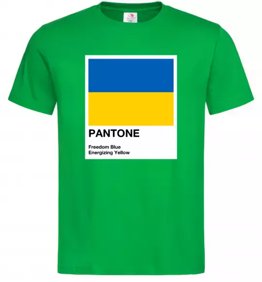 Мужская футболка Pantone Український прапор Зеленый фото