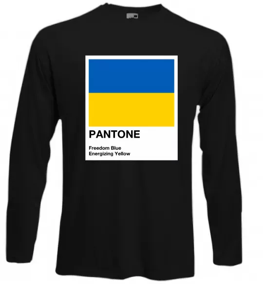 Лонгслив Pantone Український прапор Черный фото