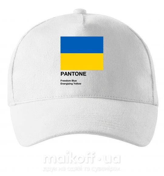 Кепка Pantone Український прапор Белый фото