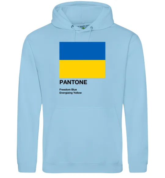 Мужская толстовка (худи) Pantone Український прапор Голубой фото
