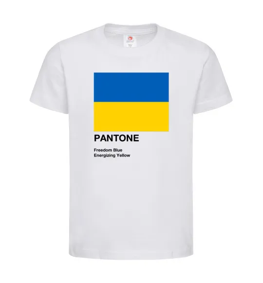 Детская футболка Pantone Український прапор Белый фото