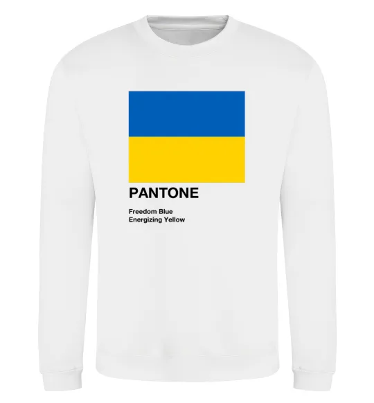 Свитшот Pantone Український прапор Белый фото