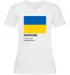 Женская футболка Pantone Український прапор Белый фото