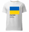 Мужская премиум футболка Pantone Український прапор Белый Мужская премиум футболка Pantone Український прапор Белый фото