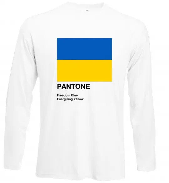 Лонгслив Pantone Український прапор Белый фото