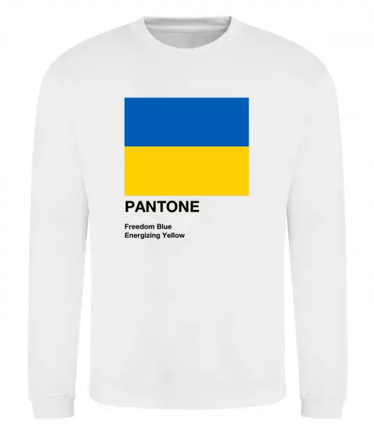 Свитшот Pantone Український прапор Белый фото