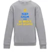 Детский Свитшот Be brave like Ukraine Серый меланж Детский Свитшот Be brave like Ukraine Серый меланж фото