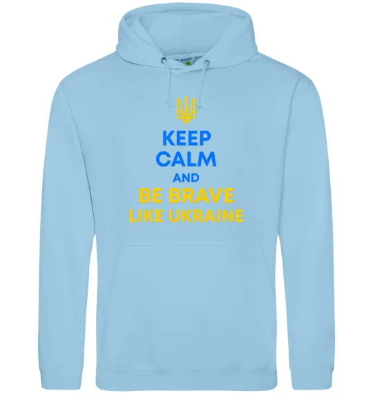 Жіноча толстовка (худі) Be brave like Ukraine Блакитний фото
