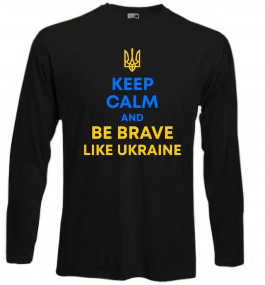 Реглан Be brave like Ukraine Черный фото