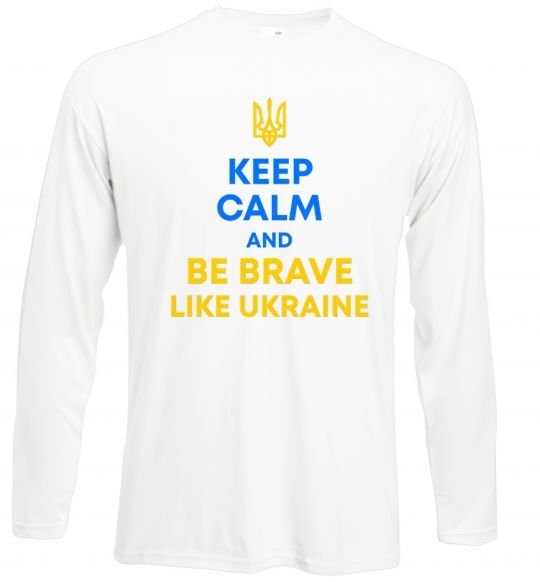 Реглан Be brave like Ukraine Белый фото