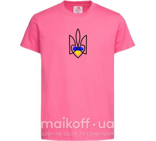 Дитяча футболка Герб з серцем Яскраво-рожевий фото