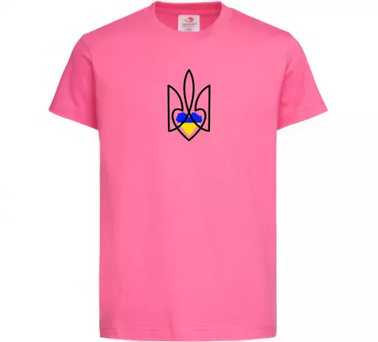 Детская футболка Герб з серцем Ярко-розовый фото