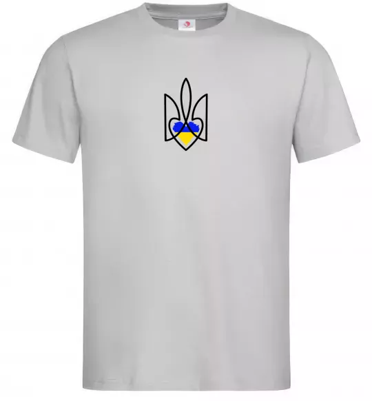 Чоловіча футболка Герб з серцем Сірий фото