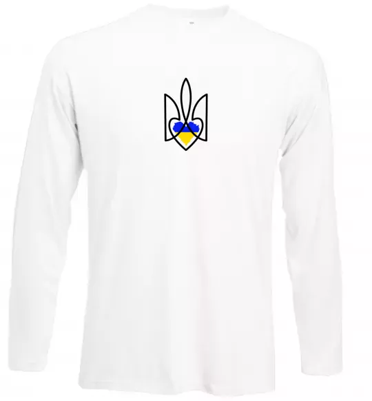 Лонгслив Герб з серцем Белый фото