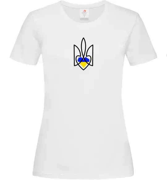 Женская футболка Герб з серцем Белый фото