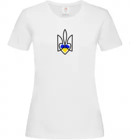 Женская футболка Герб з серцем Белый фото