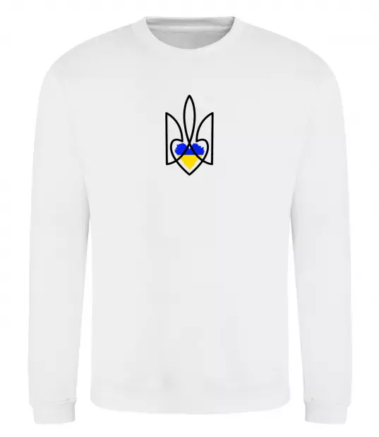 Світшот Герб з серцем Білий фото