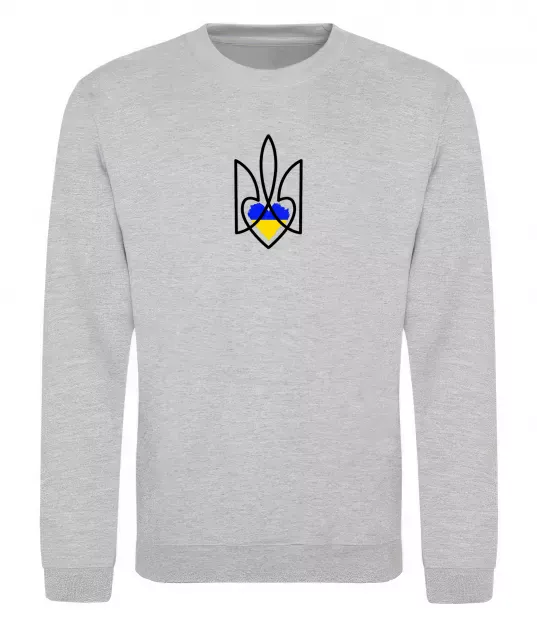 Світшот Герб з серцем Сірий меланж фото