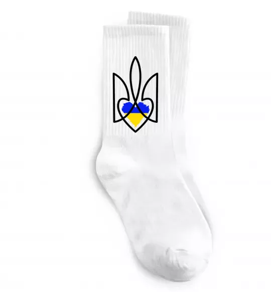 Носки Герб з серцем Белый фото