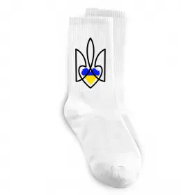 Носки Герб з серцем Белый фото