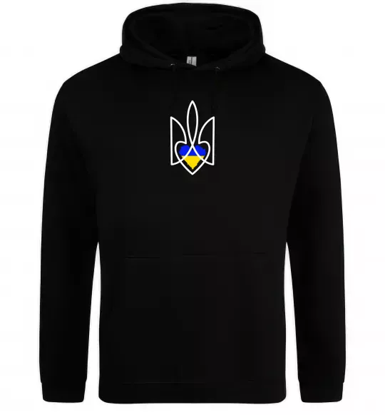 Жіноча толстовка (худі) Герб з серцем Чорний фото