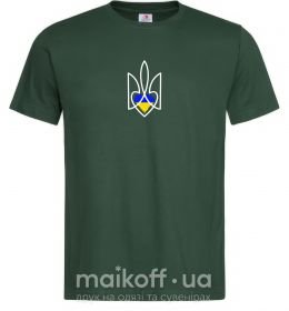 Мужская футболка Герб з серцем Темно-зеленый фото