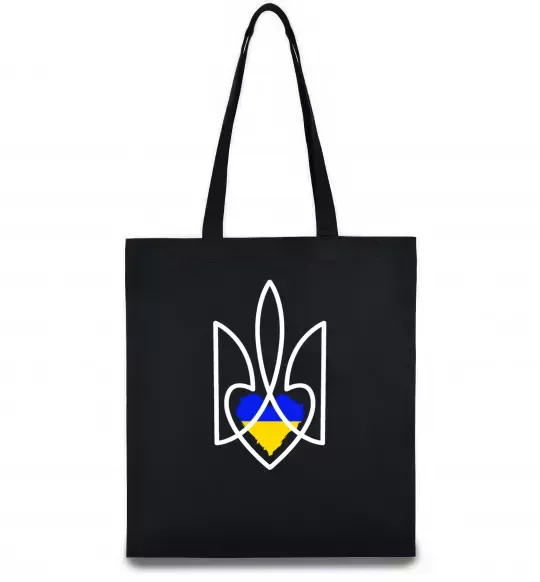 Еко-сумка Герб з серцем Чорний фото