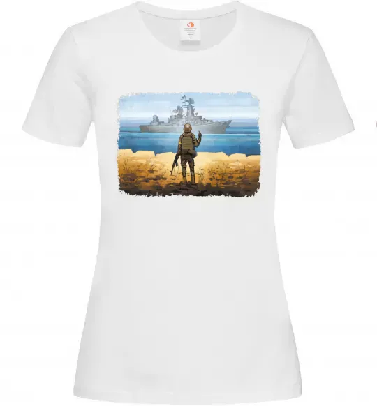 Женская футболка Марка України Белый фото