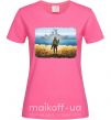 Женская футболка Марка України Ярко-розовый фото