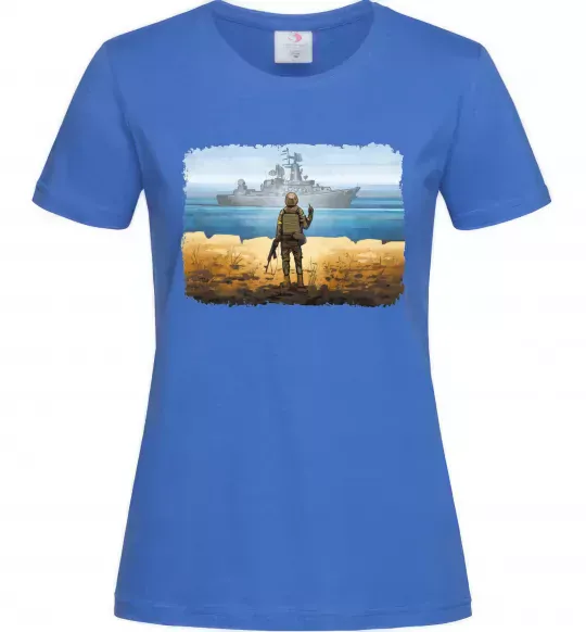 Женская футболка Марка України Ярко-синий фото