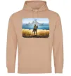 Мужская толстовка (худи) Марка України Песочный фото
