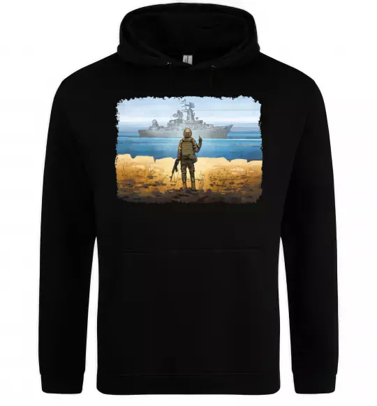 Женская толстовка (худи) Марка України Черный фото