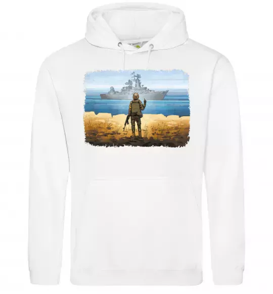 Женская толстовка (худи) Марка України Белый фото