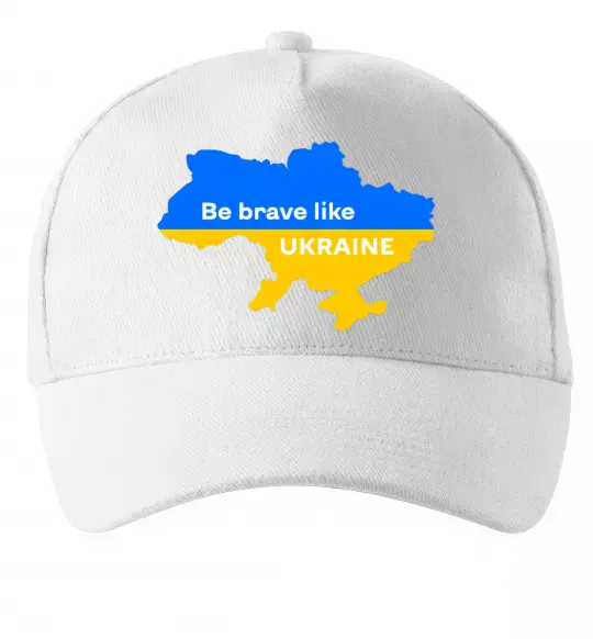 Кепка Be brave like Ukraine мапа України Белый фото
