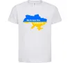 Дитяча футболка Be brave like Ukraine мапа України Білий фото