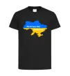 Дитяча футболка Be brave like Ukraine мапа України Чорний фото