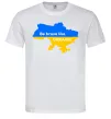Мужская футболка Be brave like Ukraine мапа України Белый фото