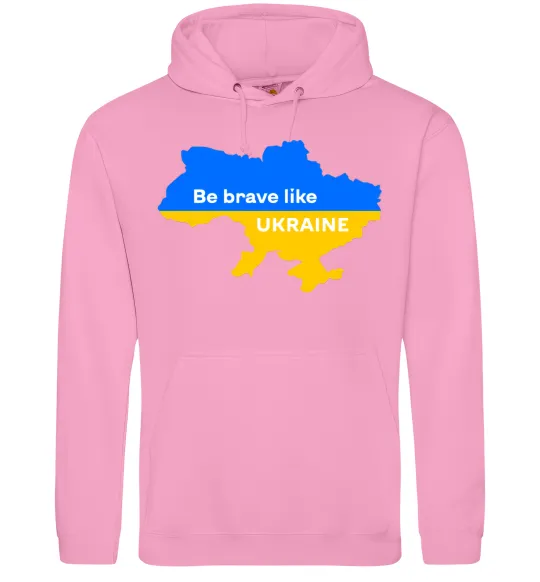 Жіноча толстовка (худі) Be brave like Ukraine мапа України Рожевий фото