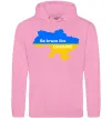 Жіноча толстовка (худі) Be brave like Ukraine мапа України Рожевий фото