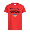 Детская футболка Good evening we are frome ukraine мапа України Красный фото