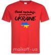 Чоловіча футболка Good evening we are frome ukraine мапа України Червоний фото