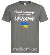 Мужская футболка Good evening we are frome ukraine мапа України Графит фото