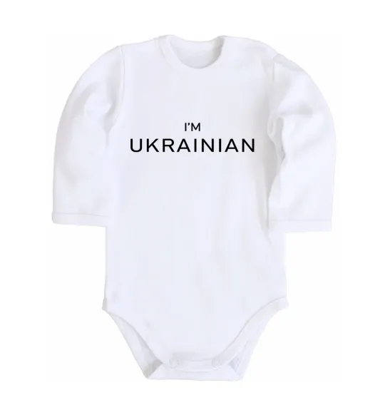 Детский боди IM UKRAINIAN Белый фото