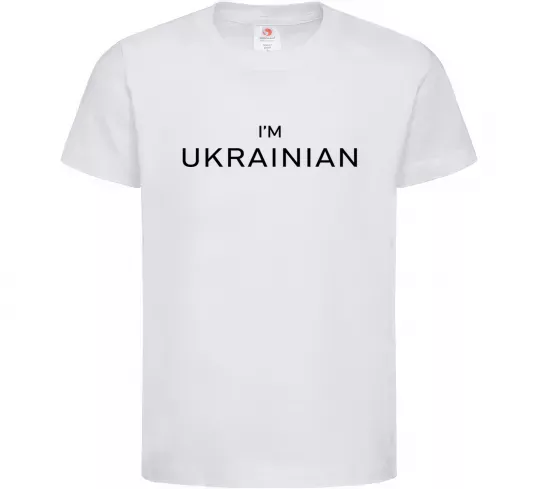 Дитяча футболка IM UKRAINIAN Білий фото
